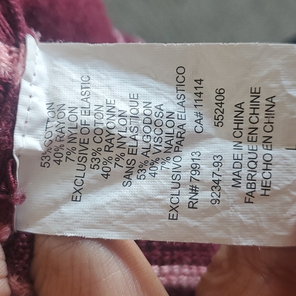 Motherhood Maternity Thin Sweater Burgandy/Pink (L) - Picture 6 of 6